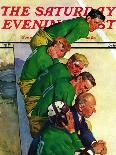 "Singing Telegram," Saturday Evening Post Cover, April 13, 1940-Emery Clarke-Framed Premier Image Canvas