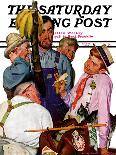 "Singing Telegram," Saturday Evening Post Cover, April 13, 1940-Emery Clarke-Mounted Giclee Print