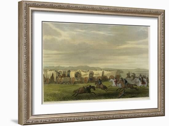 Emigrants Attacked by the Comanches-Seth Eastman-Framed Giclee Print