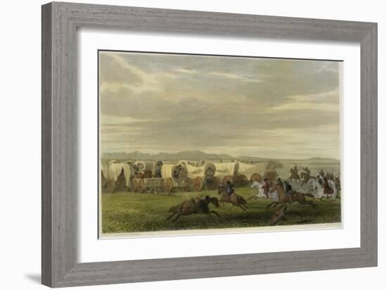 Emigrants Attacked by the Comanches-Seth Eastman-Framed Giclee Print