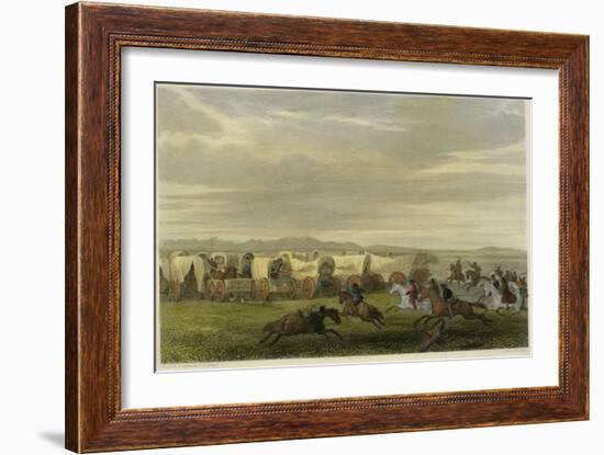 Emigrants Attacked by the Comanches-Seth Eastman-Framed Giclee Print