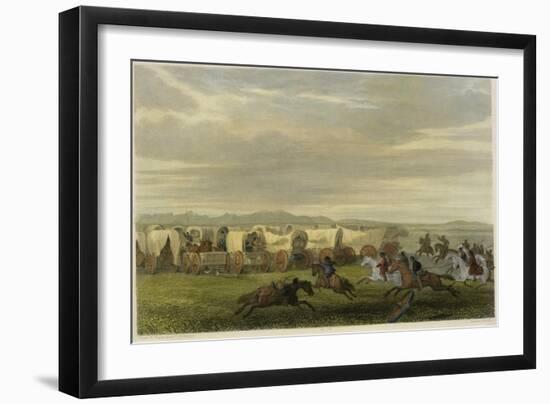 Emigrants Attacked by the Comanches-Seth Eastman-Framed Giclee Print