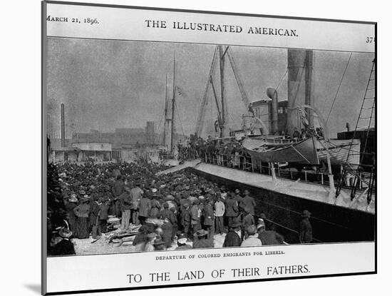 Emigrants Depart for Liberia-null-Mounted Giclee Print