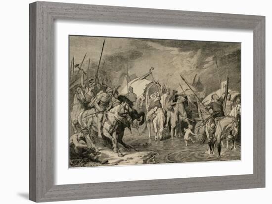 Emigration of the Germans.. France-Adolf Closs-Framed Giclee Print