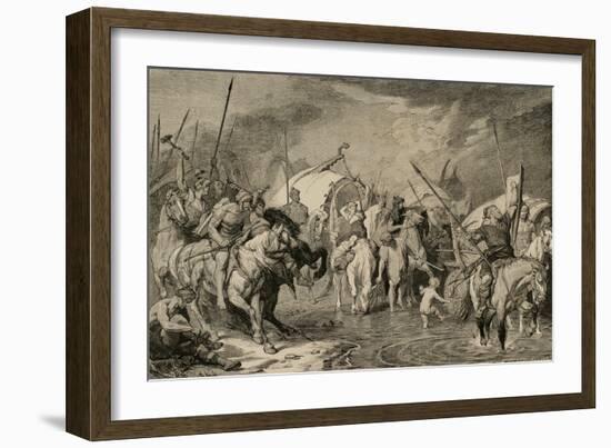 Emigration of the Germans.. France-Adolf Closs-Framed Giclee Print