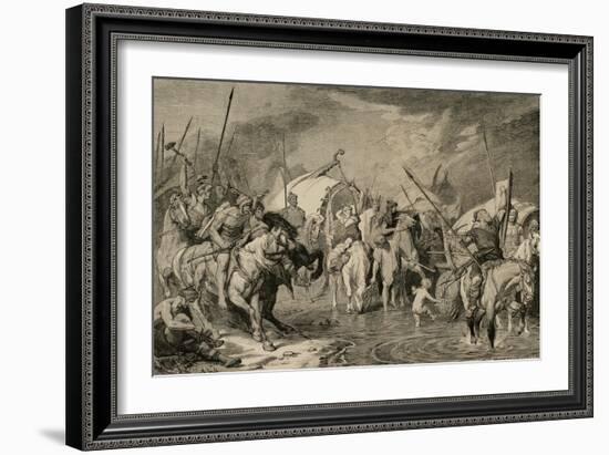 Emigration of the Germans.. France-Adolf Closs-Framed Giclee Print