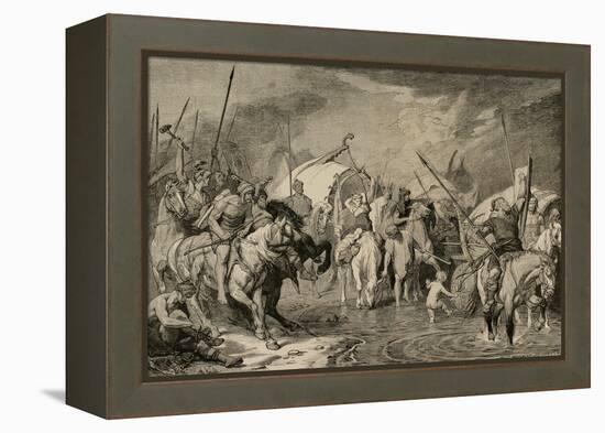 Emigration of the Germans.. France-Adolf Closs-Framed Premier Image Canvas