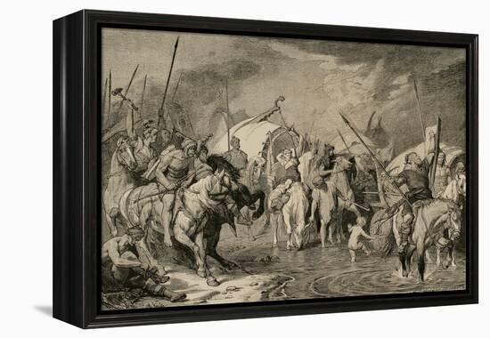 Emigration of the Germans.. France-Adolf Closs-Framed Premier Image Canvas