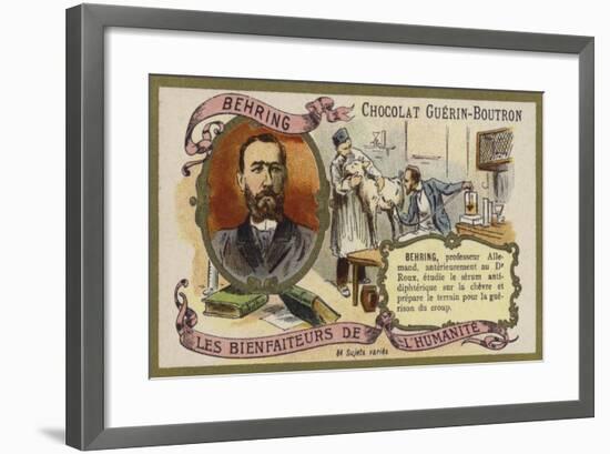 Emil Adolf Von Behring, German Physiologist-null-Framed Giclee Print