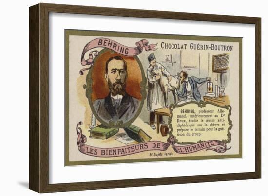 Emil Adolf Von Behring, German Physiologist-null-Framed Giclee Print