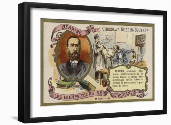 Emil Adolf Von Behring, German Physiologist-null-Framed Giclee Print