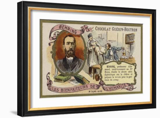 Emil Adolf Von Behring, German Physiologist-null-Framed Giclee Print