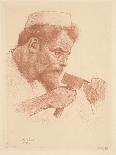 Max Klinger at Work, 1902 (Soft-Ground Etching)-Emil Orlik-Framed Giclee Print
