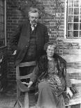 British Author G. K. Chesterton and His Wife Outdoors, in Portrait-Emil Otto Hoppé-Premium Photographic Print