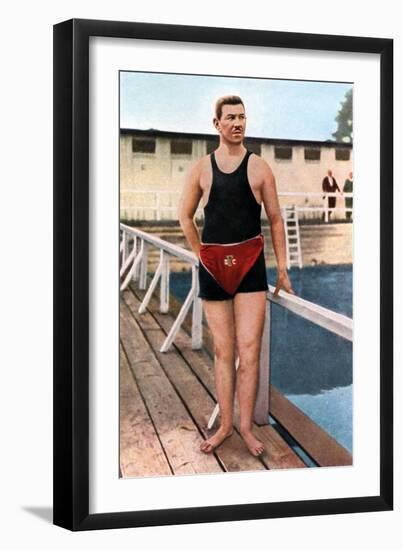 Emil Rausch, Geman Swimmer, Olympic Games, St Louis, USA, 1904-null-Framed Giclee Print