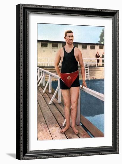 Emil Rausch, Geman Swimmer, Olympic Games, St Louis, USA, 1904-null-Framed Giclee Print