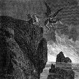 Horned Devil Presides Over the Sabbat-Emile Bayard-Photographic Print