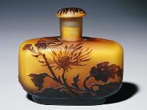 A Galle Carved, Acid-Etched and Cased Glass Flacon and Stopper with Chrysanthemum Design-Émile Gallé-Giclee Print