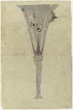 Modèle de vase en cristal en forme de fleur de liseron et décoré de deux papillons en vol pour-Emile Gallé-Giclee Print