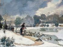 Les canards au bois de Boulogne (jardin d'acclimatation)-Emile Guillier-Framed Premier Image Canvas