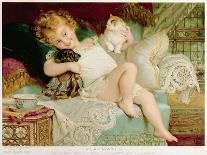 Deux Fillies Avec Un Panier De Chatons-Emile Munier-Art Print