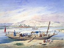 A Boat on the Nile, Egypt, 19th Century-Emile Prisse d'Avennes-Giclee Print