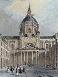 The Courtyard of the Sorbonne, Mid 19th Century (Colour Engraving)-Emile Rouergue-Premium Giclee Print