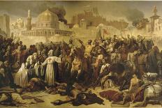 Prise de Jérusalem par les croisés, 15 juillet 1099 (Godefroy de Bouilon rendant grâce à Dieu en-Emile Signol-Framed Giclee Print