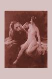 Nude with a Lion-Emile Tabary-Art Print