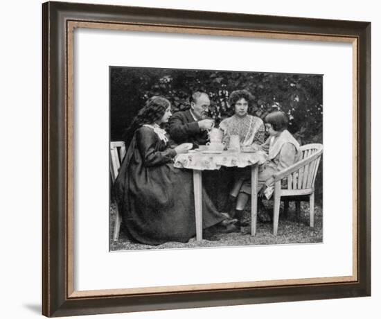 Emile Zola, French Novelist, with His Family, 1899-null-Framed Giclee Print