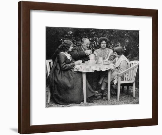 Emile Zola, French Novelist, with His Family, 1899-null-Framed Giclee Print