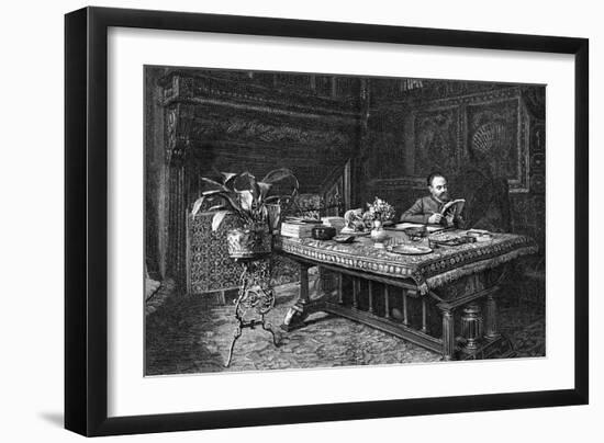 Emile Zola in His Study-null-Framed Art Print