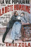 Poster Advertising La Vie Populaire, Parisian Magazine Dedicated to Novel La Bete Humaine-Emile Zola-Framed Giclee Print