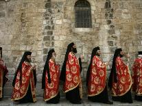 Greek Orthodox Bishops at Easter Mass, Jerusalem, Israel-Emilio Morenatti-Photographic Print