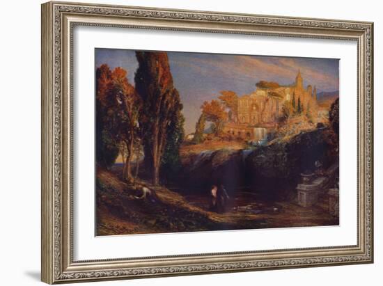 Emily and Valancourt at the Chateau Le Blanc: Lady Foix Hears from Dr Foix, Mysteries of Udulpho-Samuel Palmer-Framed Giclee Print