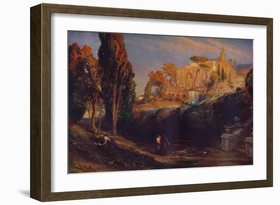 Emily and Valancourt at the Chateau Le Blanc: Lady Foix Hears from Dr Foix, Mysteries of Udulpho-Samuel Palmer-Framed Giclee Print