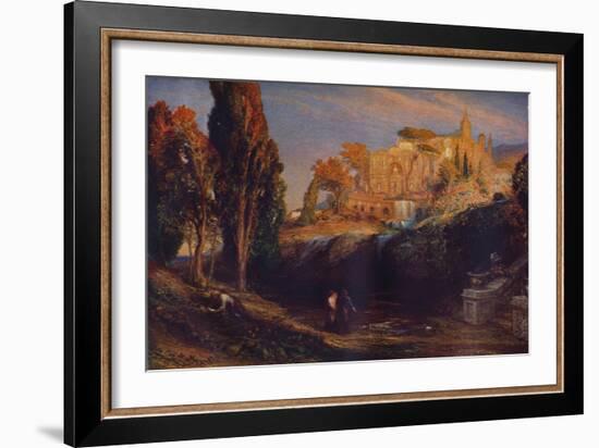 Emily and Valancourt at the Chateau Le Blanc: Lady Foix Hears from Dr Foix, Mysteries of Udulpho-Samuel Palmer-Framed Giclee Print