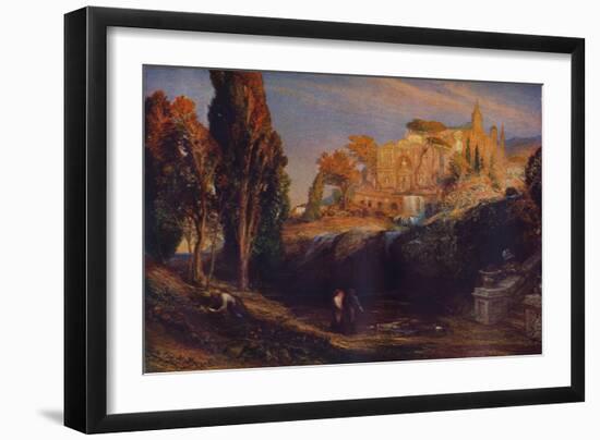 Emily and Valancourt at the Chateau Le Blanc: Lady Foix Hears from Dr Foix, Mysteries of Udulpho-Samuel Palmer-Framed Giclee Print