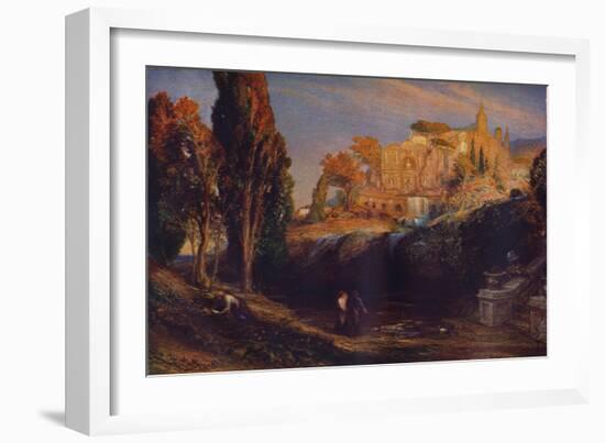 Emily and Valancourt at the Chateau Le Blanc: Lady Foix Hears from Dr Foix, Mysteries of Udulpho-Samuel Palmer-Framed Giclee Print