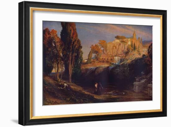 Emily and Valancourt at the Chateau Le Blanc: Lady Foix Hears from Dr Foix, Mysteries of Udulpho-Samuel Palmer-Framed Giclee Print