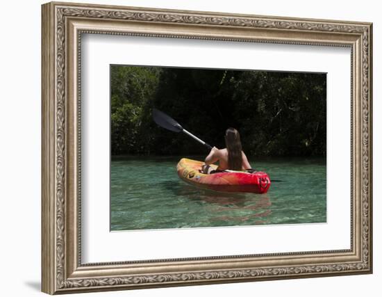 Emily Kayaking-null-Framed Photographic Print