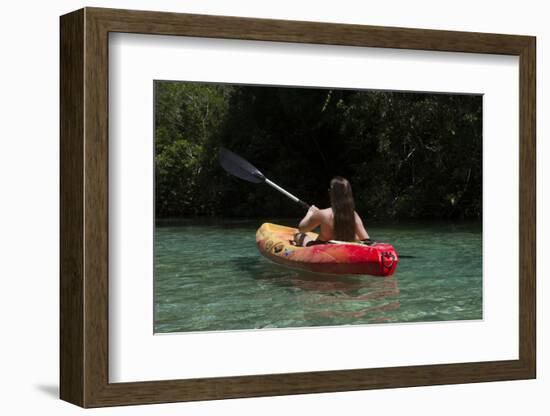 Emily Kayaking-null-Framed Photographic Print