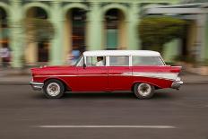Caribbean, Cuba, Havana. Havana's vintage cars. 1952 Chevrolet DeLuxe.-Emily M Wilson-Premier Image Canvas
