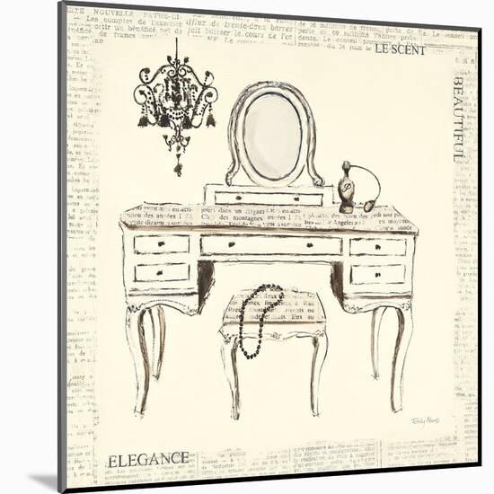 Emily's Boudoir III Table-Emily Adams-Mounted Art Print