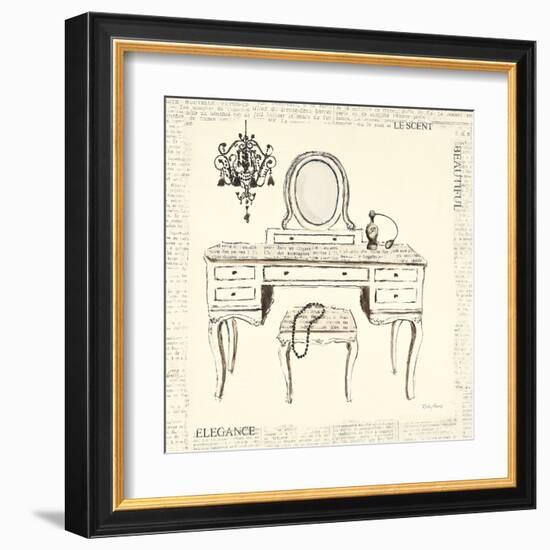 Emily's Boudoir III Table-Emily Adams-Framed Art Print