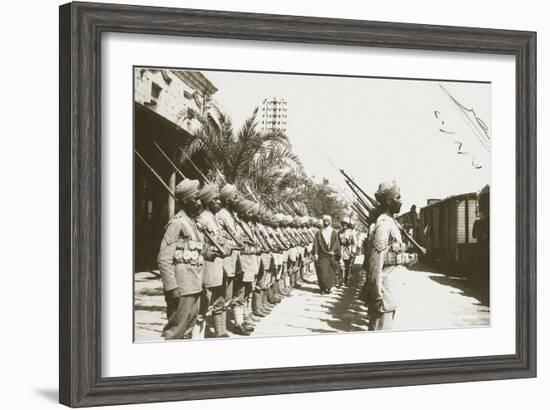 Emir Faisal at Lydda Station, Palestine, with Sir Herbert Samuel, 1920-English Photographer-Framed Photographic Print