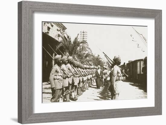 Emir Faisal at Lydda Station, Palestine, with Sir Herbert Samuel, 1920-English Photographer-Framed Photographic Print