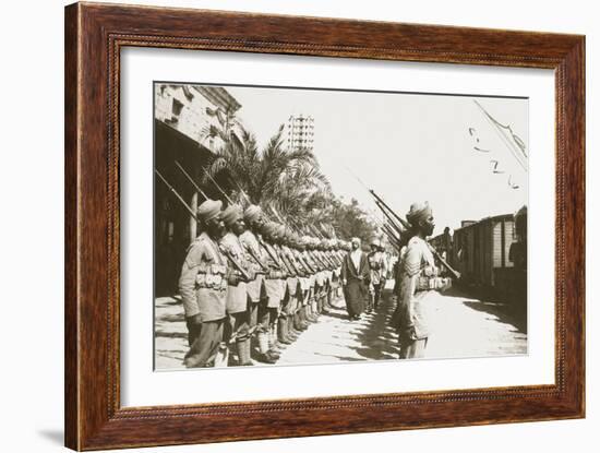 Emir Faisal at Lydda Station, Palestine, with Sir Herbert Samuel, 1920-English Photographer-Framed Photographic Print