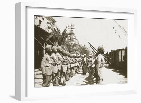 Emir Faisal at Lydda Station, Palestine, with Sir Herbert Samuel, 1920-English Photographer-Framed Photographic Print