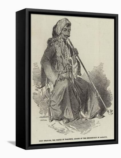 Emir Khanjar, the Prince of Baalbeck, Leader of the Insurrection in Damascus-null-Framed Premier Image Canvas